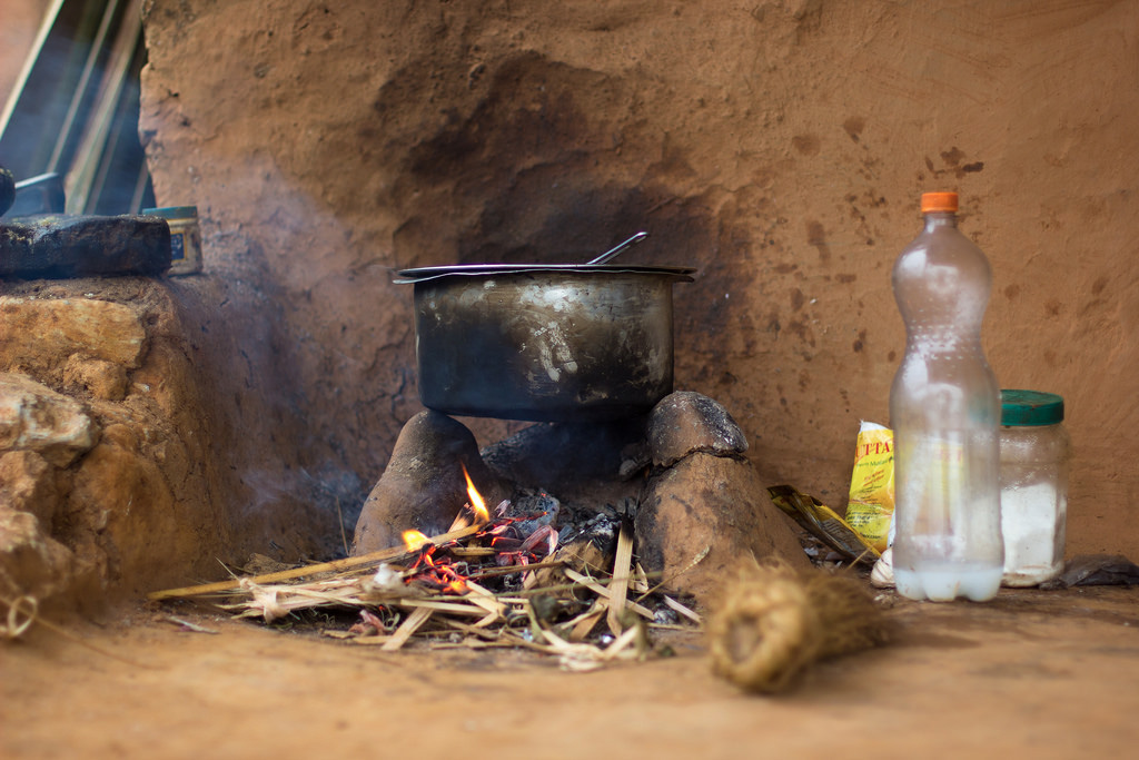 Tradtional village clay cooking stove
