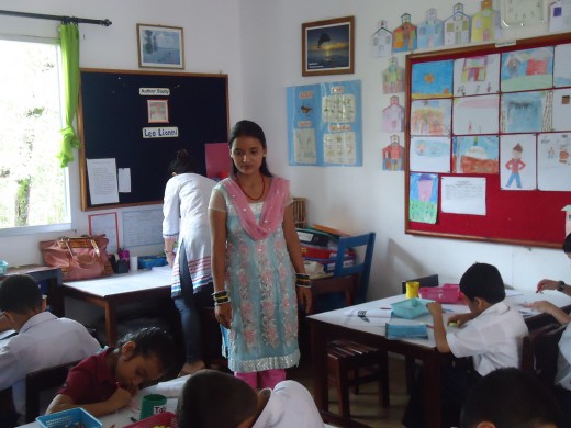 sarita at Kaasthamandap school